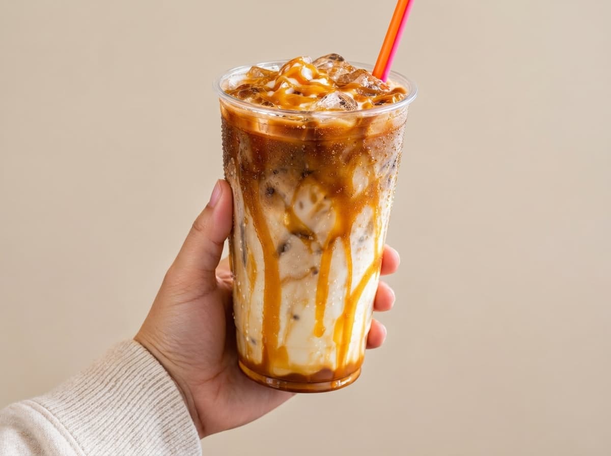 Copycat Dunkin' Iced Caramel Latte